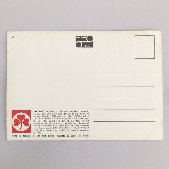 Greetings From Ireland John Hinde Original 1960s Postcard Irish Unposted Travel - Picture 2 of 2